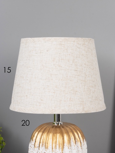 Настольная лампа с абажуром RISALUX «Пастек», 1×E14, белый, 22.5×22.5×34 см