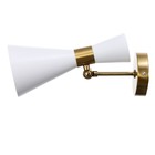 Бра "Бьянка" 1хЕ27 40Вт бело-золотой 12х26х26 см - фото 23362234