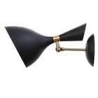 Бра "Бастони" 1хЕ27 40Вт черно-золотой 18х30х30 см - фото 23362242