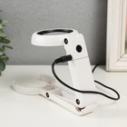 Лампа-лупа х7 для творчества LEDx6 от 3АAA+ USB линза d=5.5 см 2.6×9×19 см - Фото 3