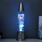 Светильник "Аквариум" LED RGB, лава, серебро 12x12x50 см - Фото 5