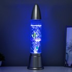 Светильник "Аквариум" LED RGB, лава, серебро 12x12x50 см - Фото 8