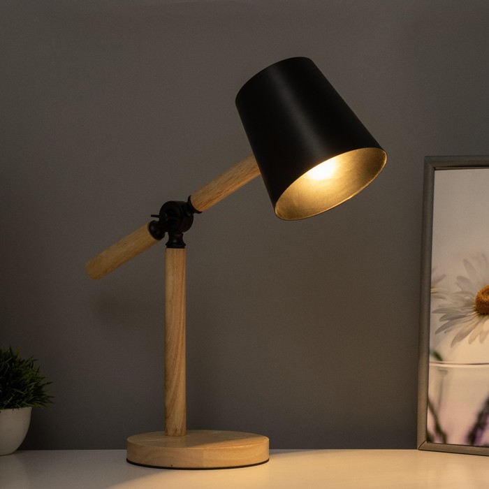 Настольная лампа "Релис" Е27 40Вт черный 15х15х44 см RISALUX - фото 1906502980