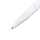 Ручка шариковая автоматическая Calligrata, 0,7мм, стержень синий, с салатовой вставкой, корпус белый - Фото 2
