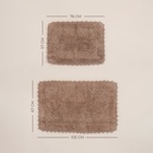 Коврики SL Home, 2 шт., 59×73 см, 68×104 см, кремовые - Фото 2