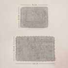 Коврики SL Home, 2 шт., 60×73 см, 68×107 см, серые - Фото 2