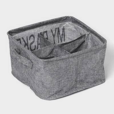 Органайзер для хранения белья Доляна My Basket, 4 ячейки, 20×20×12 см, серый