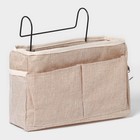 Органайзер подвесной с карманами Доляна My Basket, 4 отделения, 30×10×20 см, цвет бежевый - Фото 3