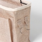 Органайзер подвесной с карманами Доляна My Basket, 4 отделения, 30×10×20 см, цвет бежевый - Фото 4