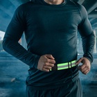 Светоотражающий ремень, салатовый, регулируемый размер, эластичный - Фото 6