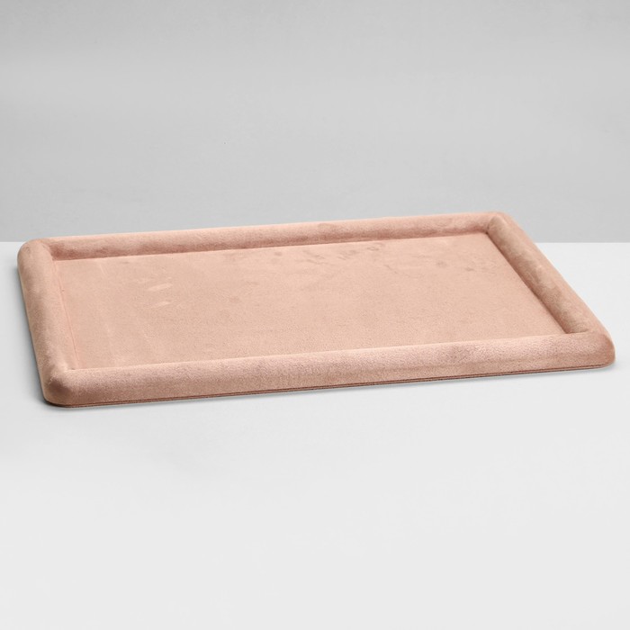 Подставка для украшений универсальная без вставок "Плюш",флок,33*25*1,8 см, цвет розовый