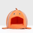 Домик для животных "Рыбка-клоун", 31 х 30 х 28 см, оранжевый - Фото 2