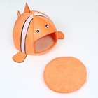 Домик для животных "Рыбка-клоун", 31 х 30 х 28 см, оранжевый - фото 7887968