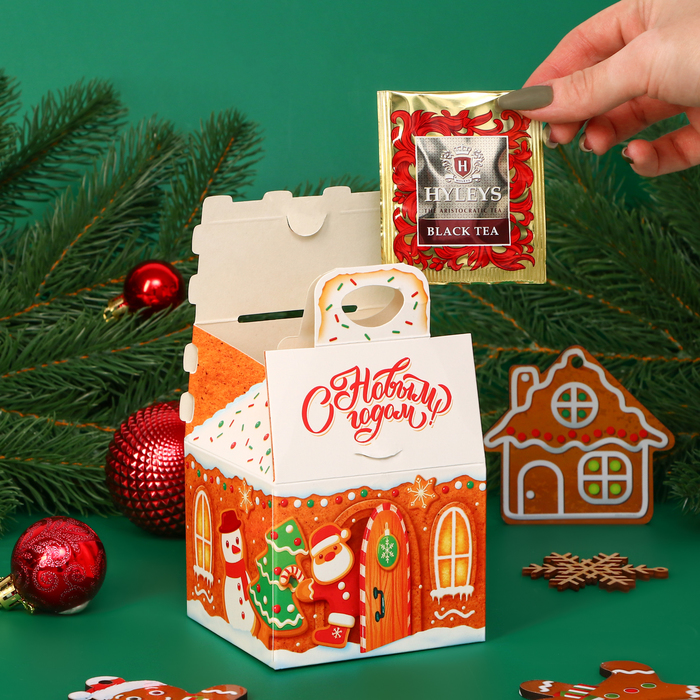 Чай Хэйлис в пакетиках «С Новым Годом» черный, 15 п х 2 г - Фото 1