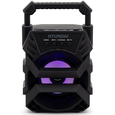 Колонка портативная Hyundai H-PS1000, 1.0, 9 Вт, BT/USB 10 м, аккумулятор 500 мА·ч, чёрная