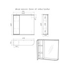 Зеркало шкаф для ванной комнаты «Домино. Промо 60», левый/правый, 616×600 мм, цвет белый - Фото 4