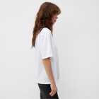 Футболка женская с кулиской MINAKU REGULAR FIT: белая, р-р 46 - Фото 3