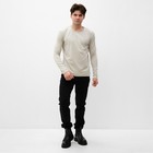 Лонгслив мужской MIST Men's casual размер 50, серо-бежевый - Фото 2