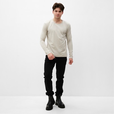 Лонгслив мужской MIST Men's casual размер 50, серо-бежевый