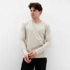 Лонгслив мужской MIST Men's casual размер 50, серо-бежевый - Фото 3