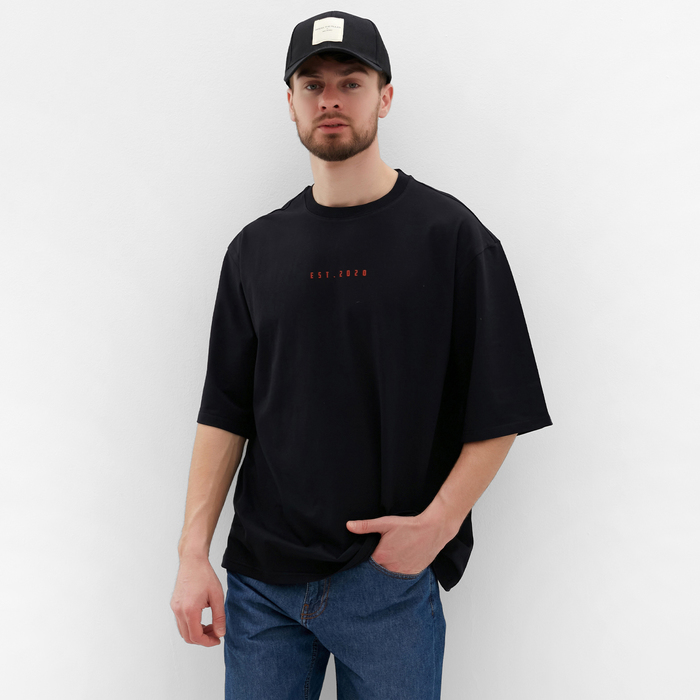 Футболка мужская MIST Est., размер 50, чёрный