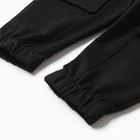 Брюки для мальчика, цвет чёрный, рост 80 см - Фото 3