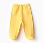 Ползунки детские, цвет жёлтый, рост 62 см - Фото 1