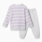 Комплект детский (свитшот/брюки), цвет сирень, рост 92 см - фото 23400078