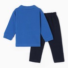 Комплект детский (лонгслив/брюки), цвет тёмно-синий, рост 68 см - Фото 4