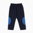 Комплект детский (лонгслив/брюки), цвет тёмно-синий, рост 80 см - фото 23400167