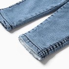 Джинсы для мальчика утепленные, цвет светло/синий, рост 98 см - фото 23417291