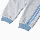 Комплект детский (толстовка/брюки), цвет голубой, рост 68 см - фото 23417352