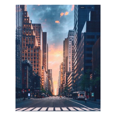 Картина световая "Восход в мегаполисе" 40*50 см