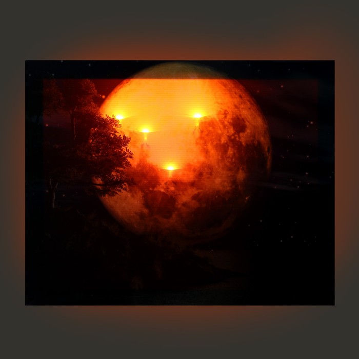 Картина световая "Полная луна" 40*50 см