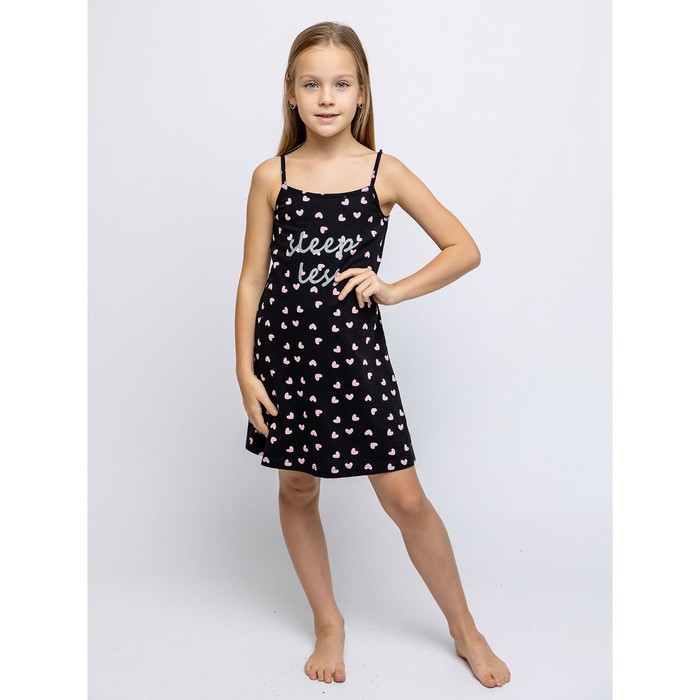Платье для девочки, рост 104 см, цвет чёрный - Фото 1