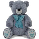 Мягкая игрушка «Медведь Пьер с бантом», цвет серый, 130 см - фото 320914535