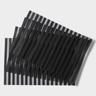 Набор салфеток сервировочных на стол Magistro, 4 шт, 30×45 см, цвет чёрный - фото 4406916