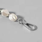 Ручка для сумки, перламутровые бусы, 26 см, цвет белый/серебряный - Фото 3