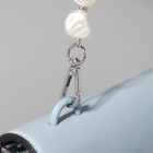 Ручка для сумки, перламутровые бусы, 26 см, цвет белый/серебряный - Фото 6