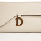 Кошелёк на молнии, цвет бежевый - фото 24741793