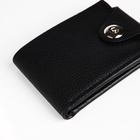 Портмоне мужское, на магните, 3 отделения, чёрное - Фото 5