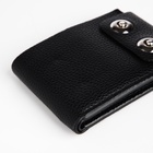 Портмоне мужское на магнитах, отдел для купюр, карт, монет, чёрное - Фото 5