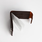 Портмоне мужское на магнитах, отдел для купюр, карт, монет, коричневое - Фото 4