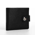 Портмоне мужское на магните, отдел для купюр, карт, монет, чёрное - Фото 6