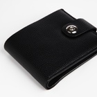 Портмоне мужское на магните, отдел для купюр, карт, монет, чёрное - Фото 4