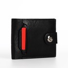 Портмоне мужское на магните, отдел для купюр, для карт, для монет, цвет чёрный - Фото 2