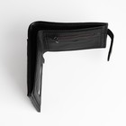 Портмоне мужское на магните, отдел для купюр, для карт, для монет, цвет чёрный - Фото 5