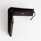 Портмоне мужское на магните, отдел для купюр, для карт, для монет, коричневое - Фото 3