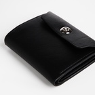 Портмоне мужское на магните, три сложения, отдел для купюр, для карт, для монет, чёрное - Фото 5