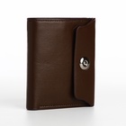 Портмоне мужское на магните, отдел для купюр, для карт, для монет, цвет коричневый - Фото 7
